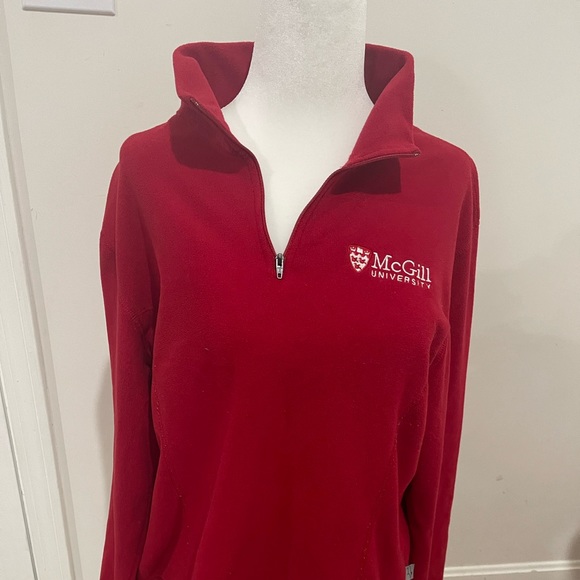 Arc Tech Designs Tops - Ladies lightweight McGill University red fleece. 1/4 zip. Great condition!